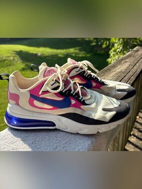 Nike Air Max 270 React CI3899-100 Women’s Size 10 – Summit White/Pink/Blue